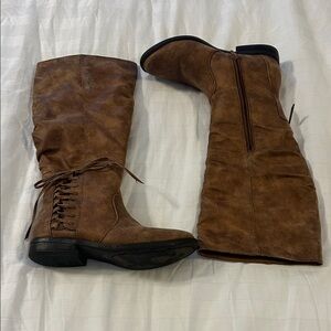 Rampage Brown Knee-High Boots